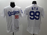 Los Angeles Dodgers #99 Hyun-Jin Ryu White 2016 Flexbase Collection Stitched Jersey,baseball caps,new era cap wholesale,wholesale hats